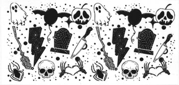 1396 - Spooky Pattern UV-DTF 16oz Cup Wrap