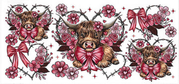 3990 - Highland Cow UV-DTF 16oz Cup Wrap