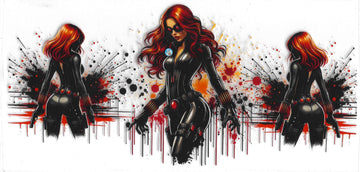 1583 - Black Widow UV-DTF 16oz Cup Wrap