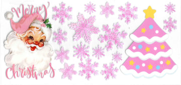 1586 - Pink Christmas UV-DTF 16oz Cup Wrap