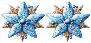 1587 - Snowflakes UV-DTF 16oz Cup Wrap