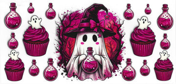 1665 - Witchy ghost UV-DTF 16oz Cup Wrap
