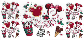 1673 - Mickey tis the season UV-DTF 16oz Cup Wrap