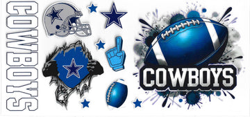 1781 - Cowboys UV-DTF 16oz Cup Wrap