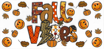1790 - Fall vibes UV-DTF 16oz Cup Wrap