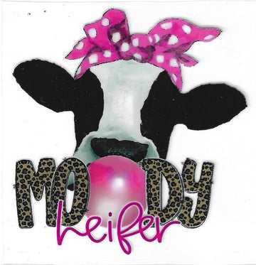 D271 - Moody heifer UV-DTF decal
