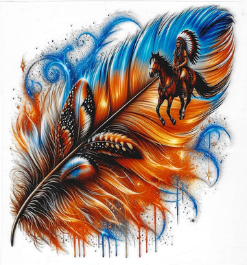 D307 - Indian feather UV-DTF decal