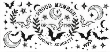 1788 - Proud member of the spooky sorority  UV-DTF 16oz Cup Wrap