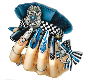 D312 - Police nails UV-DTF decal