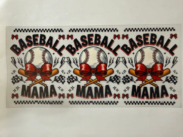 3494 - Baseball mama UV-DTF 16oz Cup Wrap