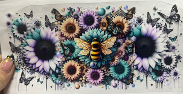 3903 - Honey bee UV-DTF 16oz Cup Wrap