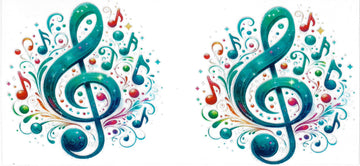 488 - Music Notes UV-DTF 16oz Cup Wrap