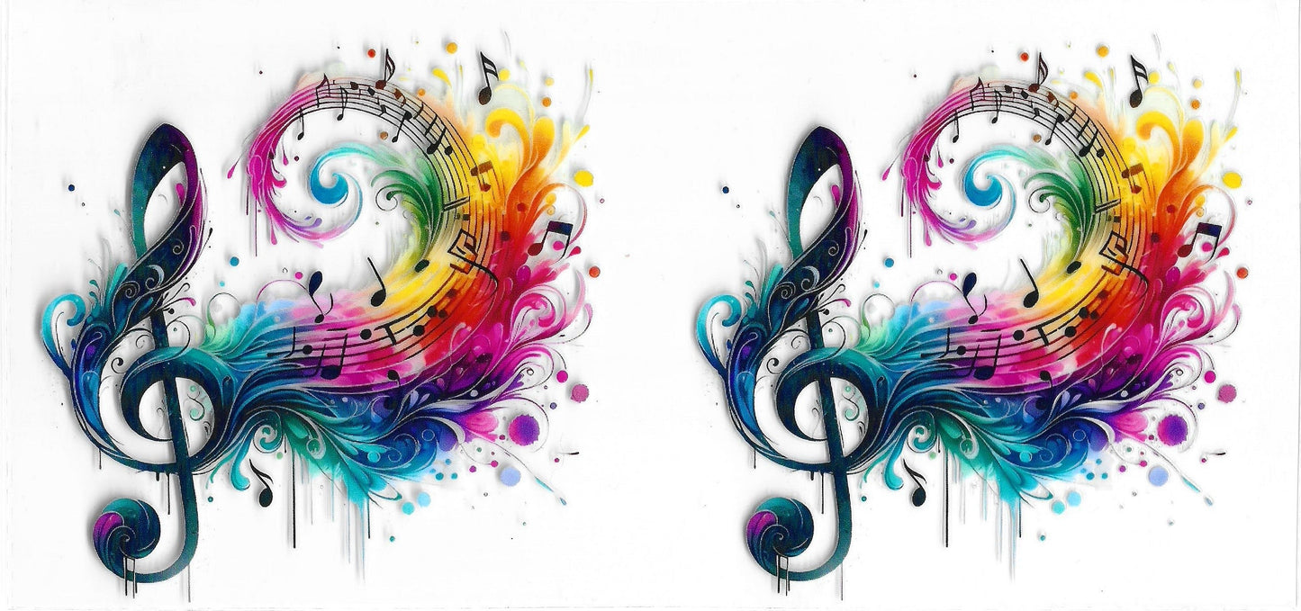 485 - Music Notes UV-DTF 16oz Cup Wrap