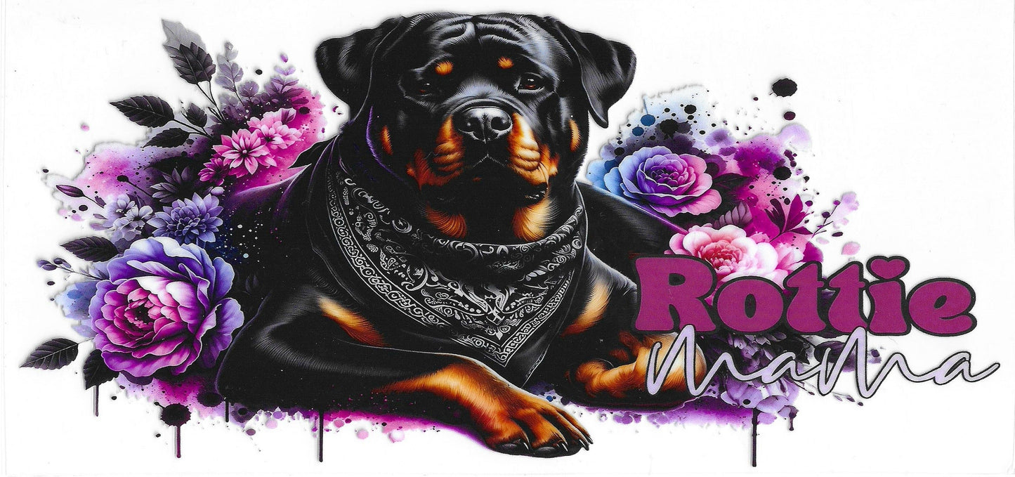 473 - Rottie Mama UV-DTF 16oz Cup Wrap