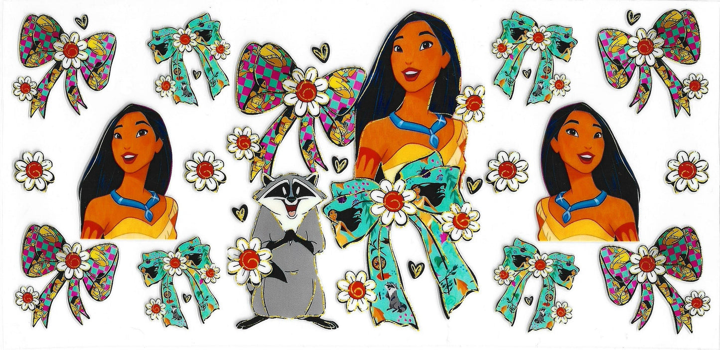 462 - Pocahontas UV-DTF 16oz Cup Wrap