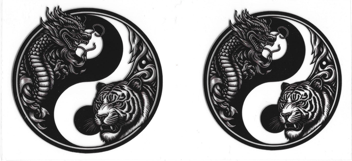 461 - Ying Yang Dragon & Tiger UV-DTF 16oz Cup Wrap