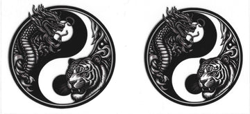 461 - Ying Yang Dragon & Tiger UV-DTF 16oz Cup Wrap