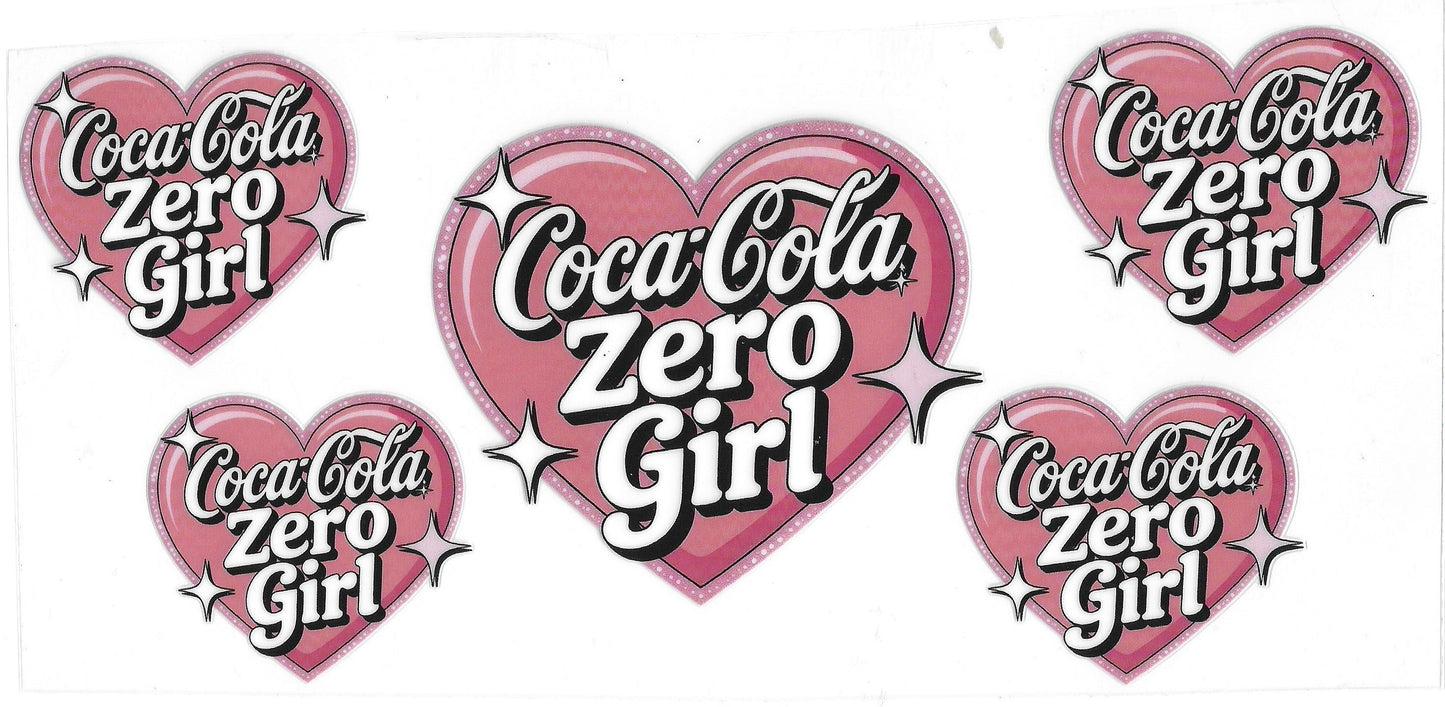 458 - Coca-Cola Zero Girl UV-DTF 16oz Cup Wrap