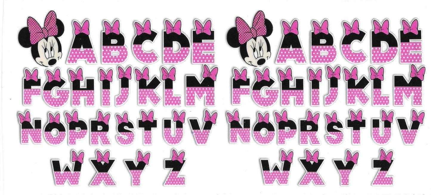 496 - Minnie Letters UV-DTF 16oz Cup Wrap