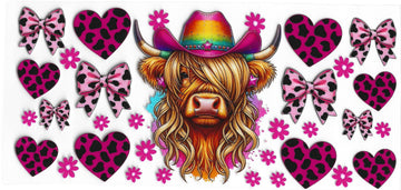 436 - Highland Cow UV-DTF 16oz Cup Wrap