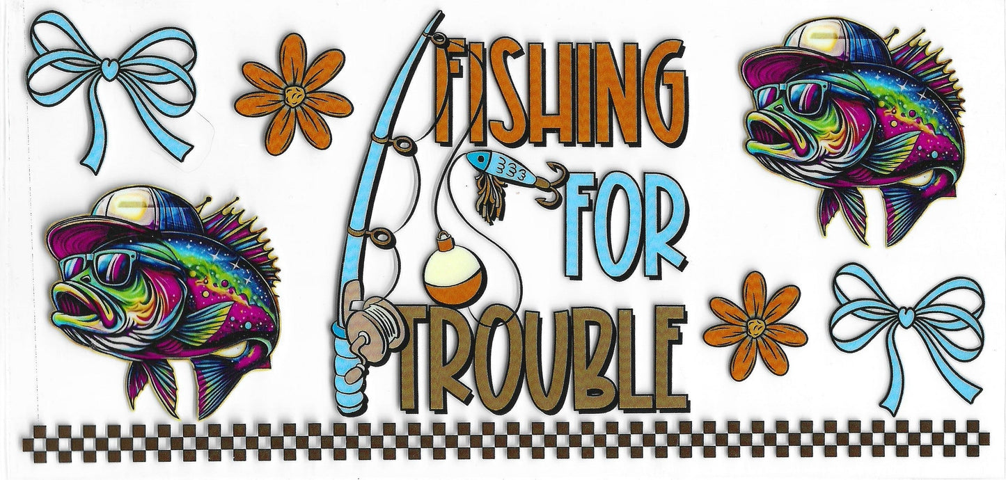 435 - Fishing For Trouble UV-DTF 16oz Cup Wrap