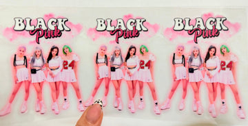 2242 - Black Pink UV-DTF 16oz Cup Wrap