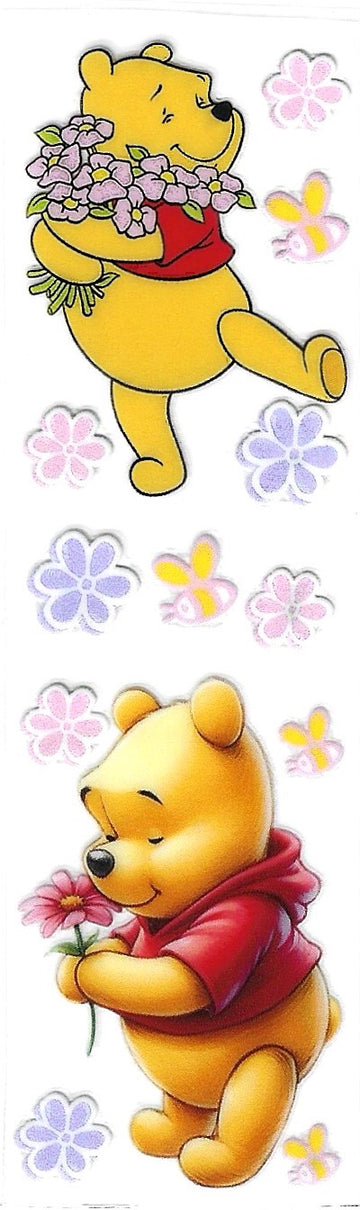 Pink floral Pooh bear  Pen Wrap