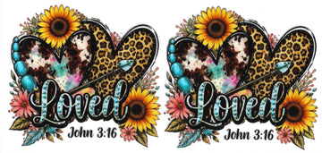 220 - Loved John 3:16 UV-DTF 16oz Cup Wrap