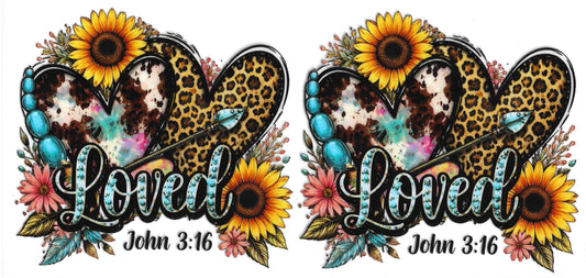 220 - Loved John 3:16 UV-DTF 16oz Cup Wrap