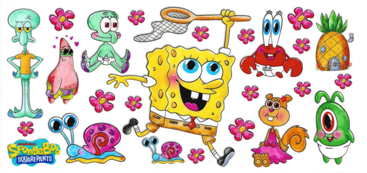 337 - Spongebob UV-DTF 16oz Cup Wrap
