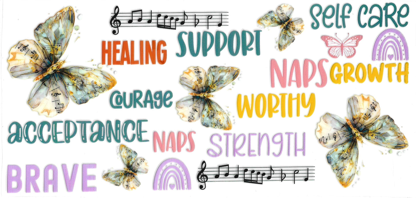 213 - Affirmation quotes UV-DTF 16oz Cup Wrap