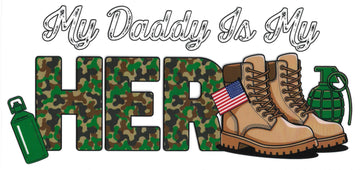 210 - My Daddy is my Hero UV-DTF 16oz Cup Wrap