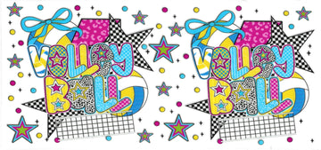 333 - Volleyball UV-DTF 16oz Cup Wrap