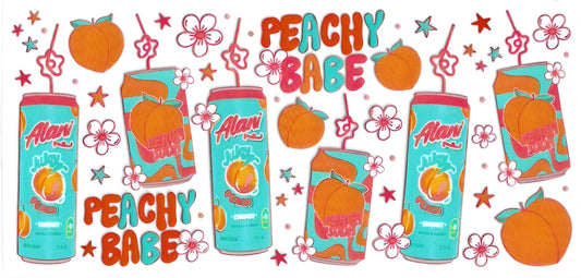 332 - Peachy Babe UV-DTF 16oz Cup Wrap