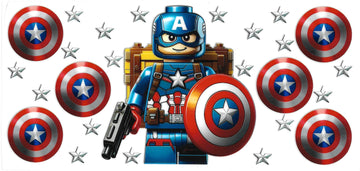 331 - Lego Captain American UV-DTF 16oz Cup Wrap