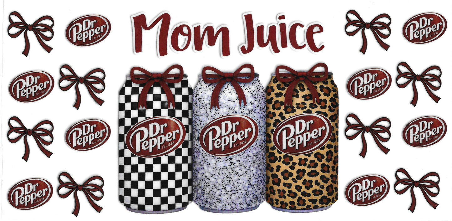 322 - Mom juice UV-DTF 16oz Cup Wrap