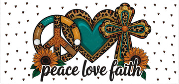 267 - Peace love faith UV-DTF 16oz Cup Wrap