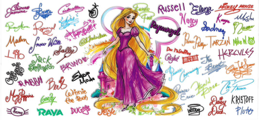 242 - Rupunzel UV-DTF 16oz Cup Wrap