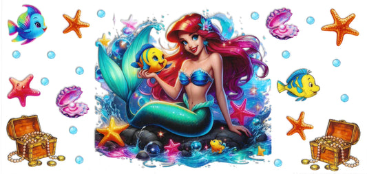 240 - The little Mermaid UV-DTF 16oz Cup Wrap