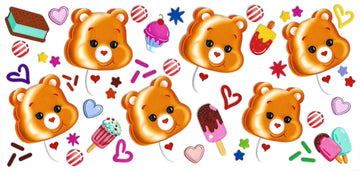 239 - Care Bear ice cream UV-DTF 16oz Cup Wrap