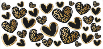 234 - Leopard hearts UV-DTF 16oz Cup Wrap