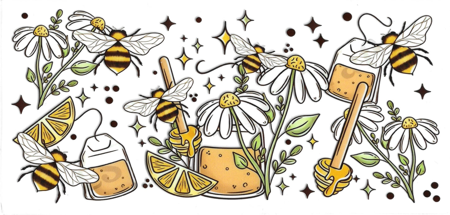228 - Honey Bee UV-DTF 16oz Cup Wrap