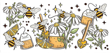 228 - Honey Bee UV-DTF 16oz Cup Wrap