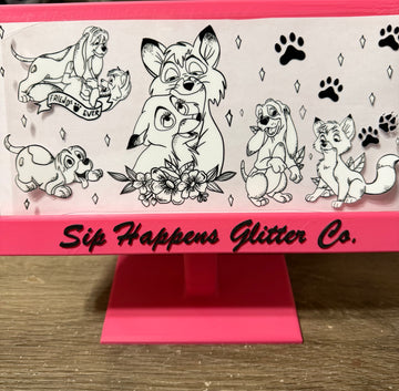 4040 - Fox and the hound UV-DTF 16oz Cup Wrap