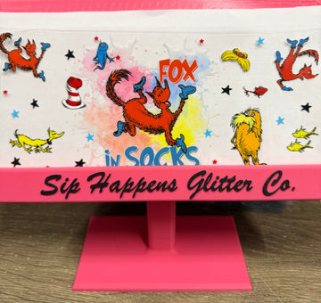 4232 - Fox in socks UV-DTF 16oz Cup Wrap
