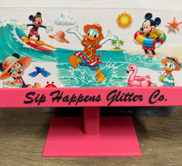 4177 - Beach waves Disney Characters UV-DTF 16oz Cup Wrap