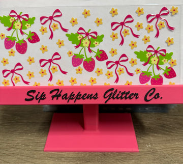 4167 - Strawberry bows UV-DTF 16oz Cup Wrap