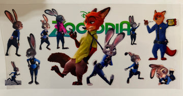 2851 - Zootopia UV-DTF 16oz Cup Wrap