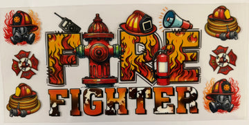 2755 - Fire fighter UV-DTF 16oz Cup Wrap