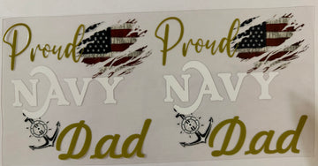 2727 - Navy dad UV-DTF 16oz Cup Wrap